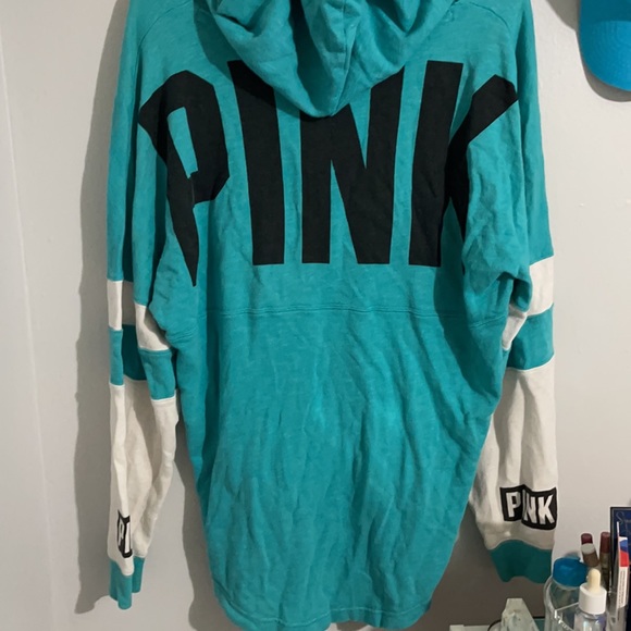 Large Turquoise Varsity Sweater - Picture 3 of 5